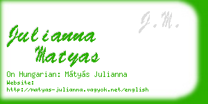 julianna matyas business card
